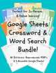 Google Sheets Crossword & Word Search Bundle! Reproducible PDF